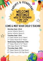 Parent & Guardian Information Meetings: September 22nd-25th 2025