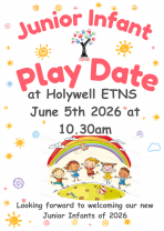 Junior Infants Play Date: June 5th at 10.30am